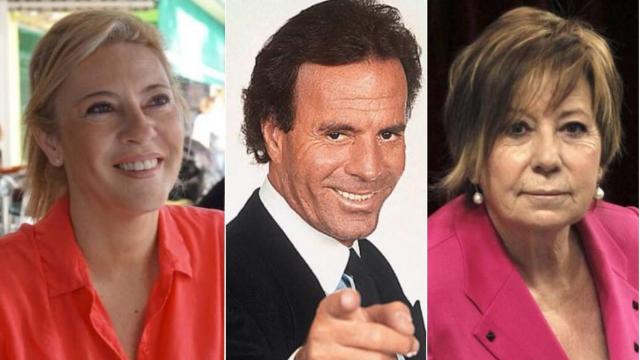 Carolina España, Julio Iglesias y Celia Villalobos forman el trío de esta historia.