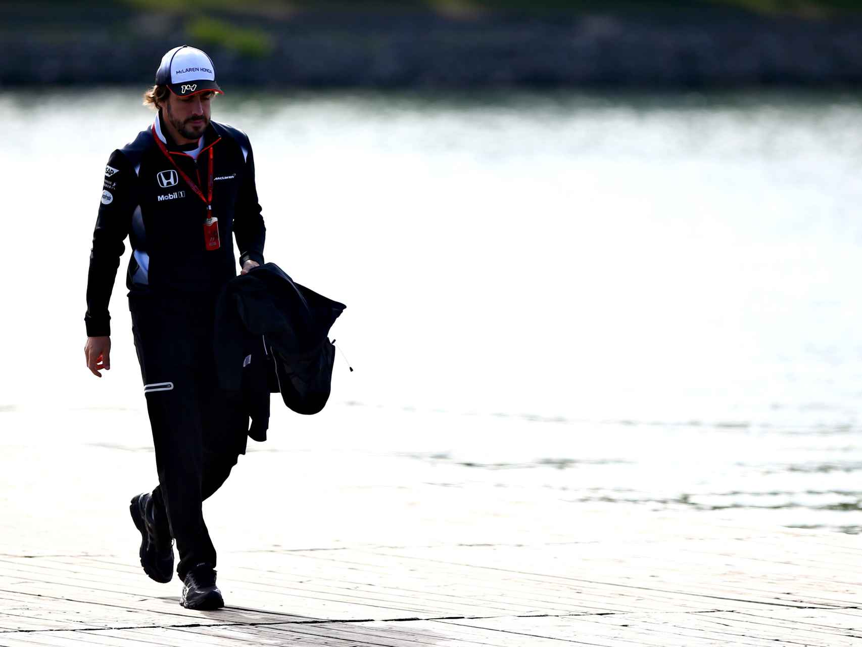 Fernando Alonso, en el circuito de Baku.