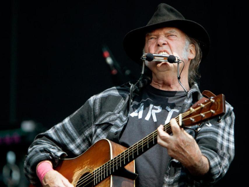 Un momento del concierto de Neil Young.