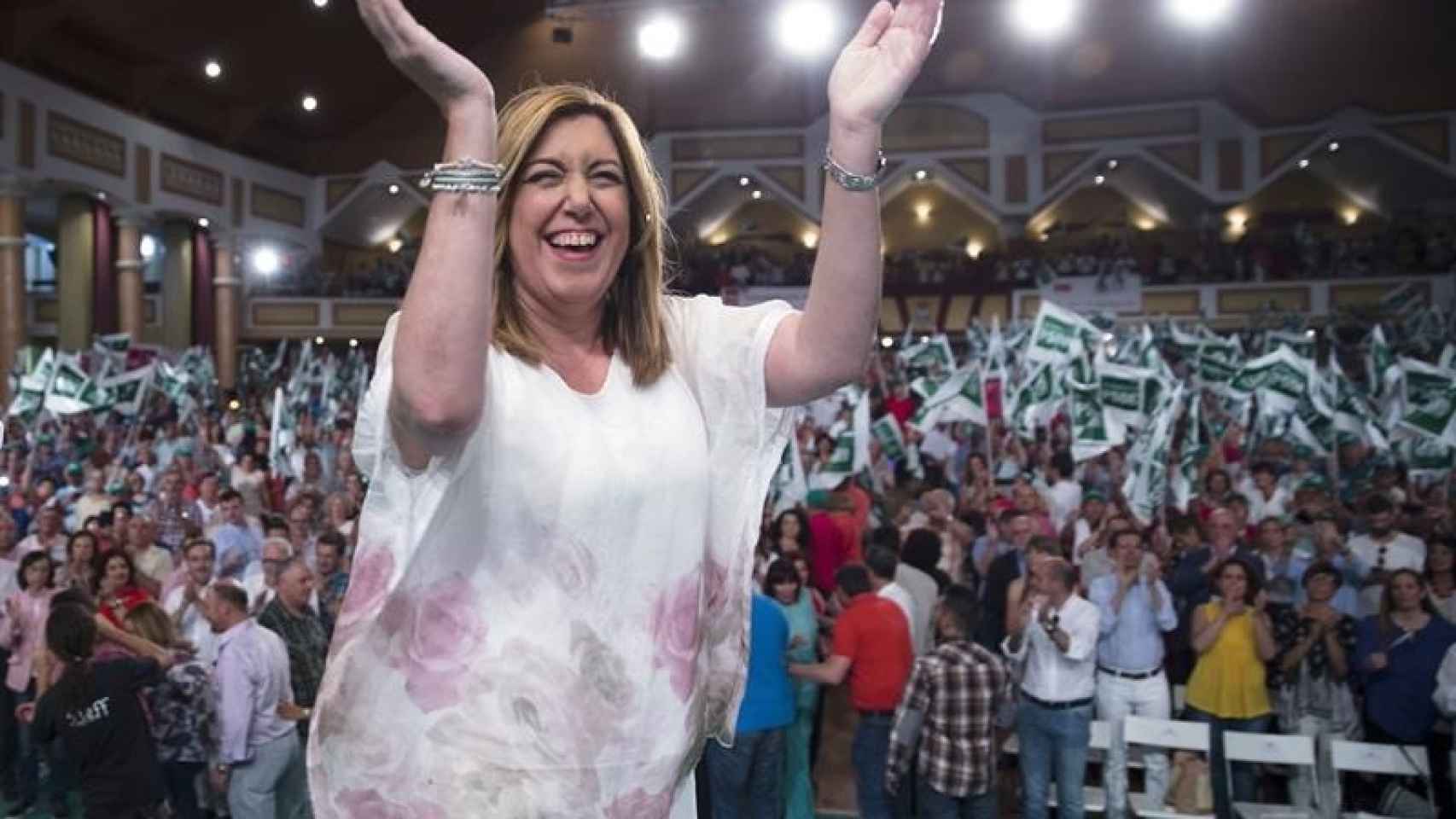La secretaria general del PSOE Andalucía, Susana Díaz, durante un acto electoral/Jorge Zapata/EFE