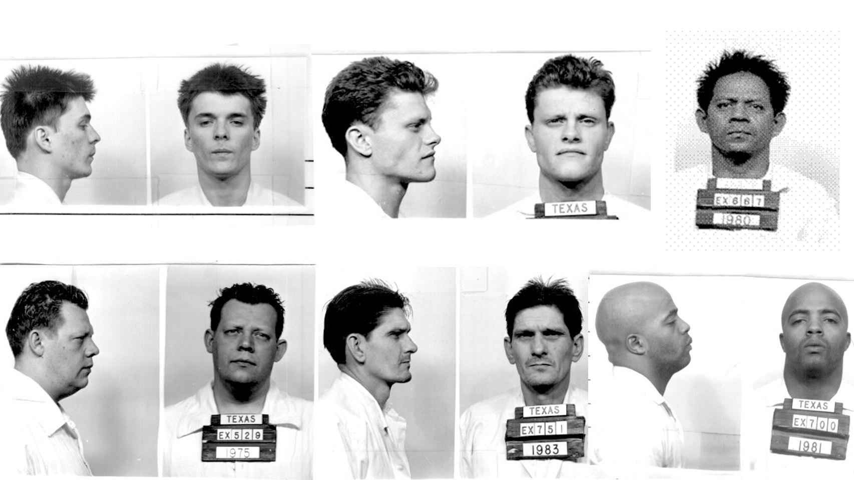 Imágenes de distintos condenados a muerte.