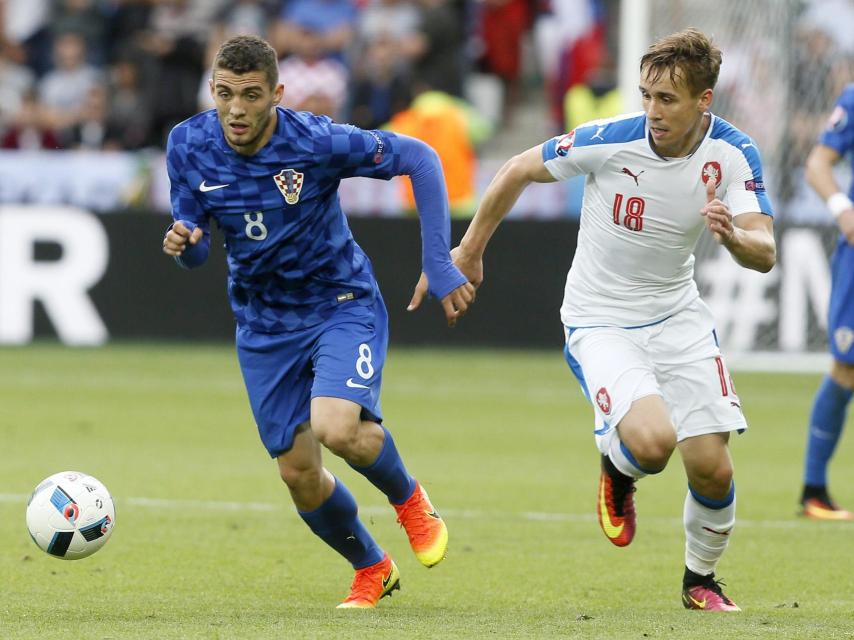 Kovacic en el partido ante la República Checa.