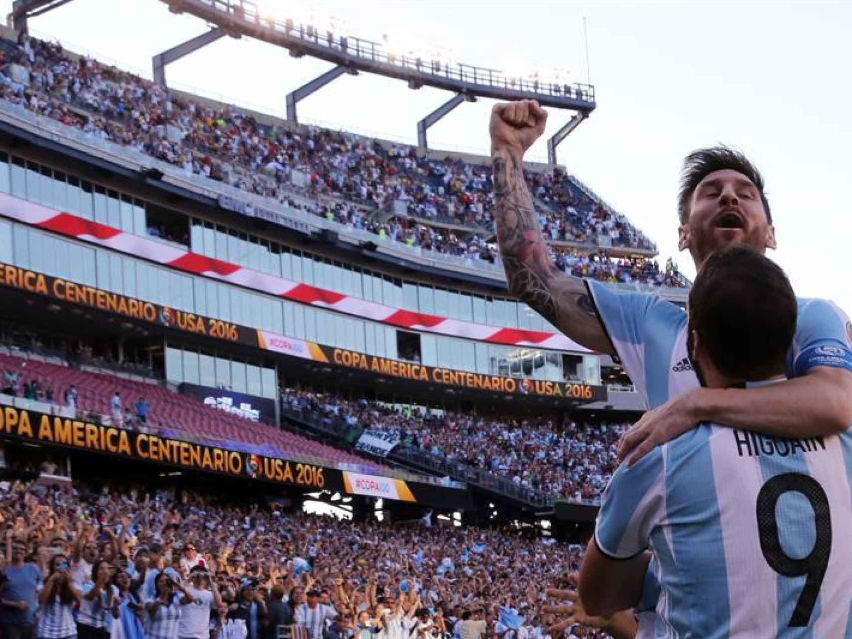 Messi celebra un gol en los cuartos de final.