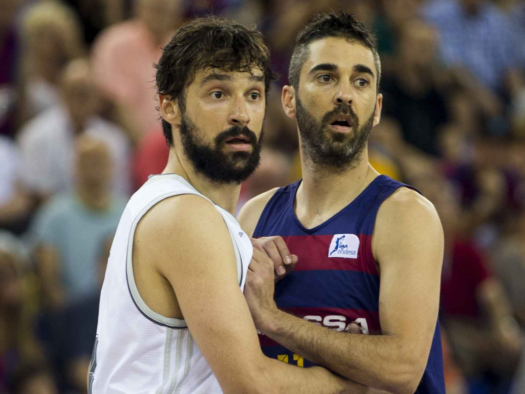 Sergio Llull y Juan Carlos Navarro durante la final de la ACB.