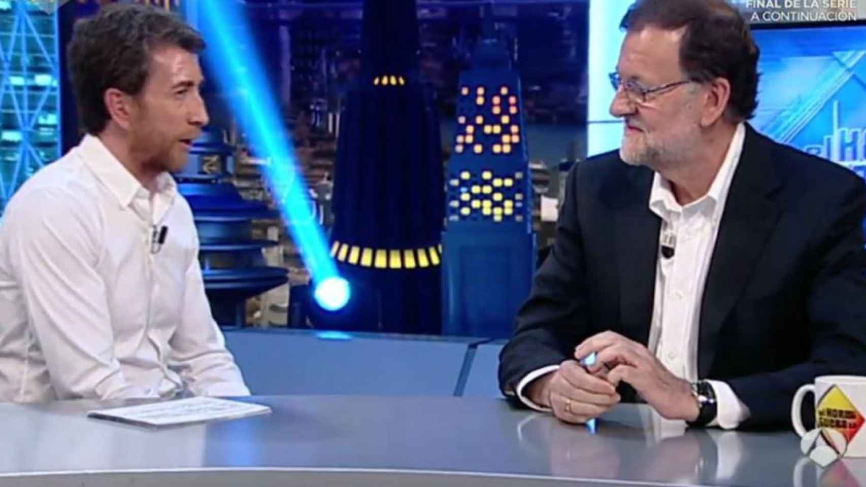 Rajoy, durante un momento de la entrevista en El Hormiguero