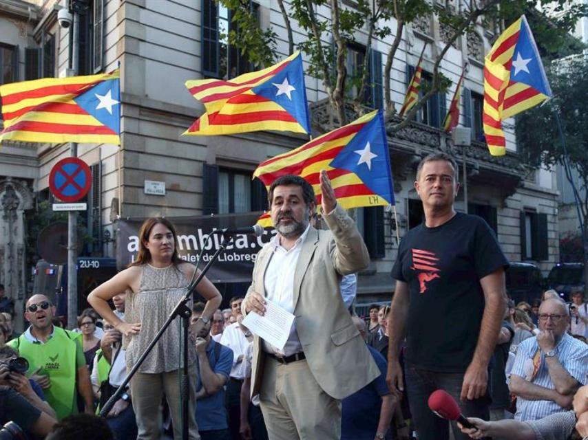 El presidente de la ANC, durante la manifestación