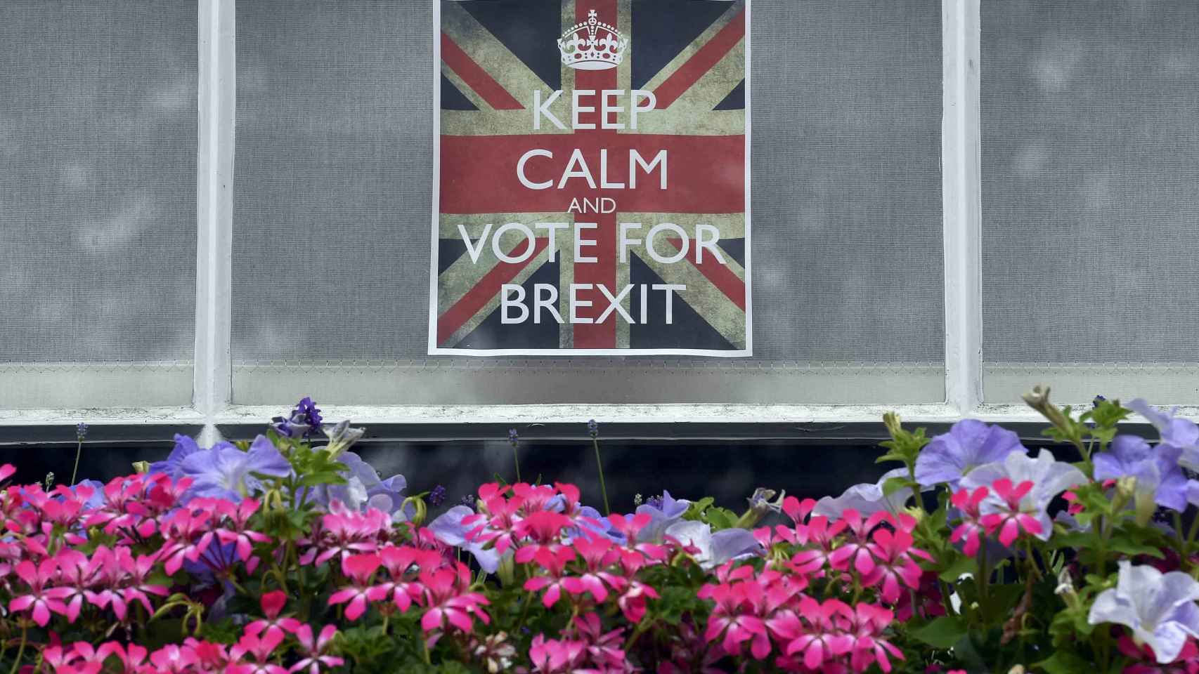 Una señal a favor de la salida del Reino Unido de la UE en Londres.