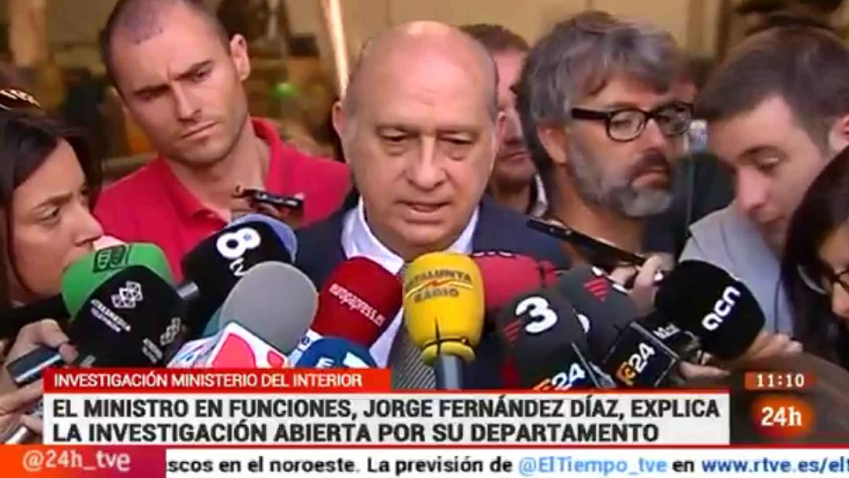 TVE censura los audios de las grabaciones al ministro Jorge Fernández Díaz