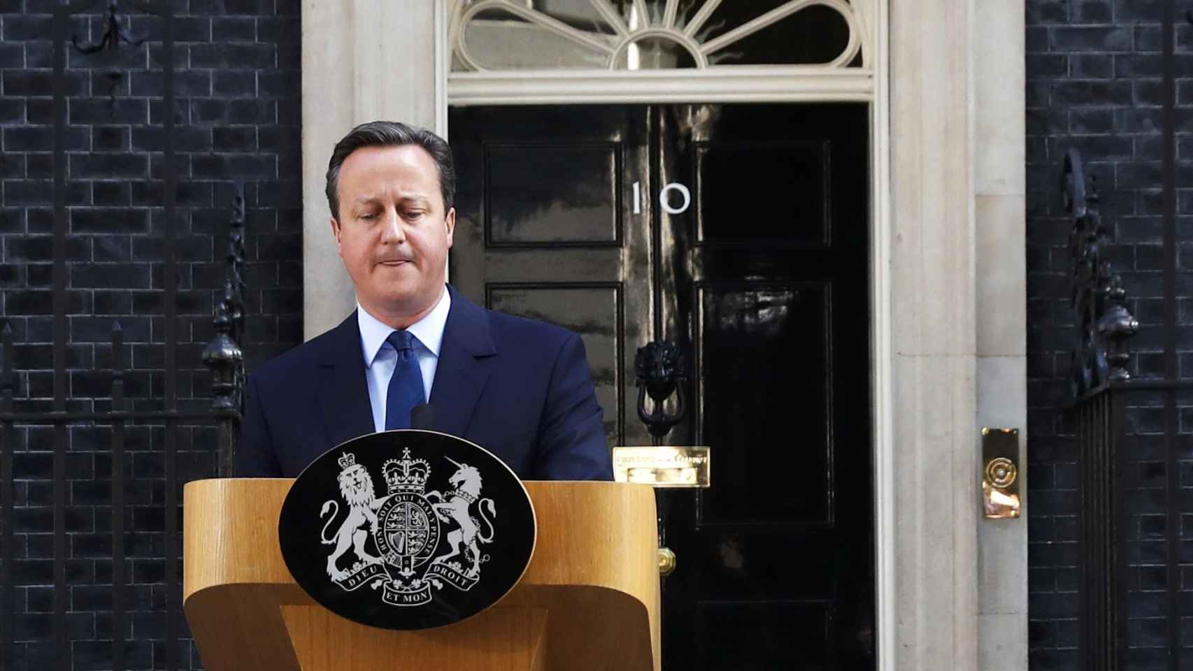 David Cameron durante su intervención tras conocer el resultado del referéndum