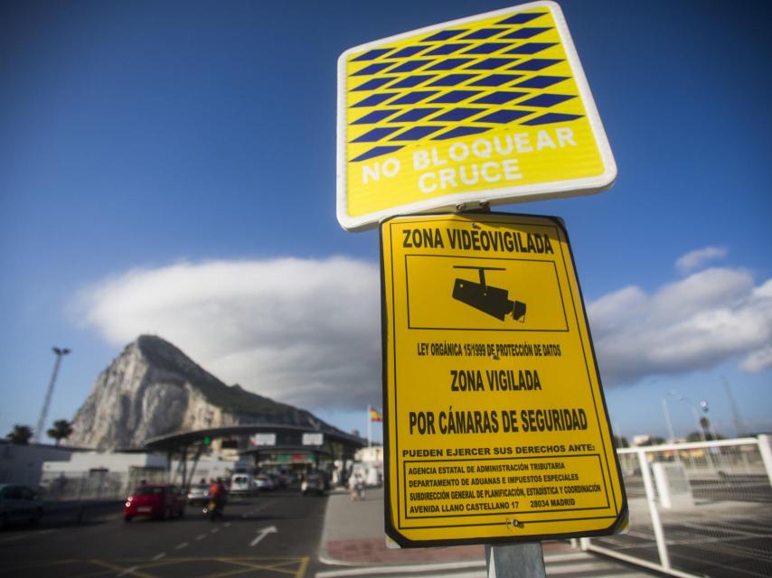 Controles fronterizos en Gibraltar.