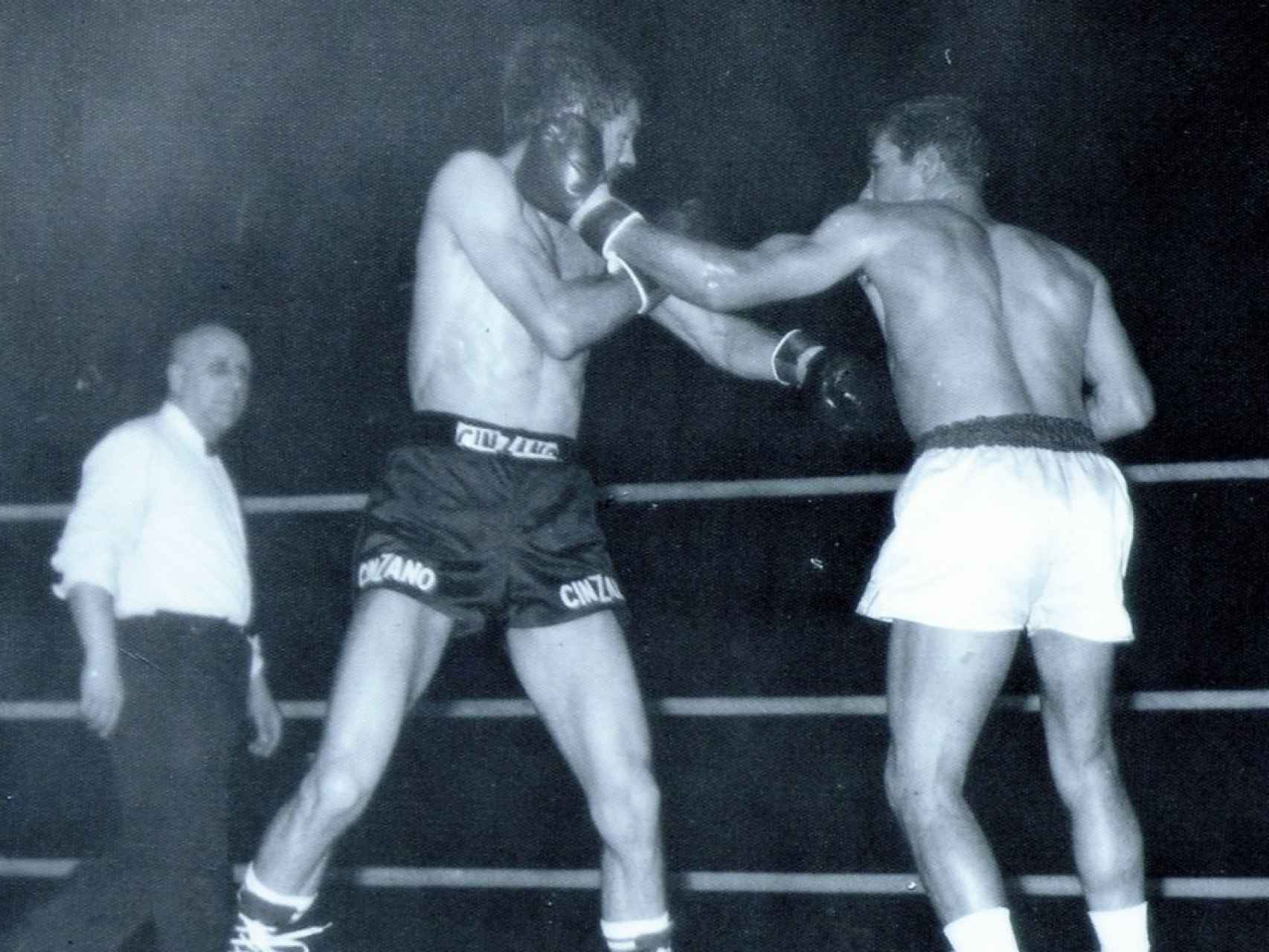 Carrasco y Velázquez durante su combate de 1969.