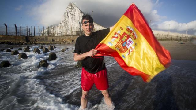 Javier Ortega Smith, secretario general de Vox, en Gibraltar.