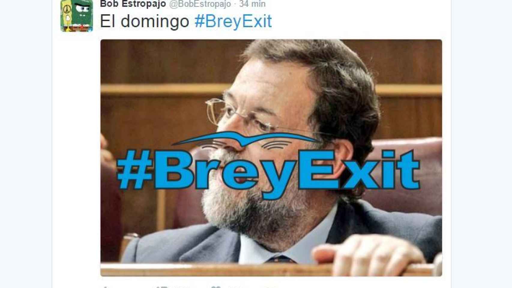La plantilla con la que Twitter pide el #BreyExit.