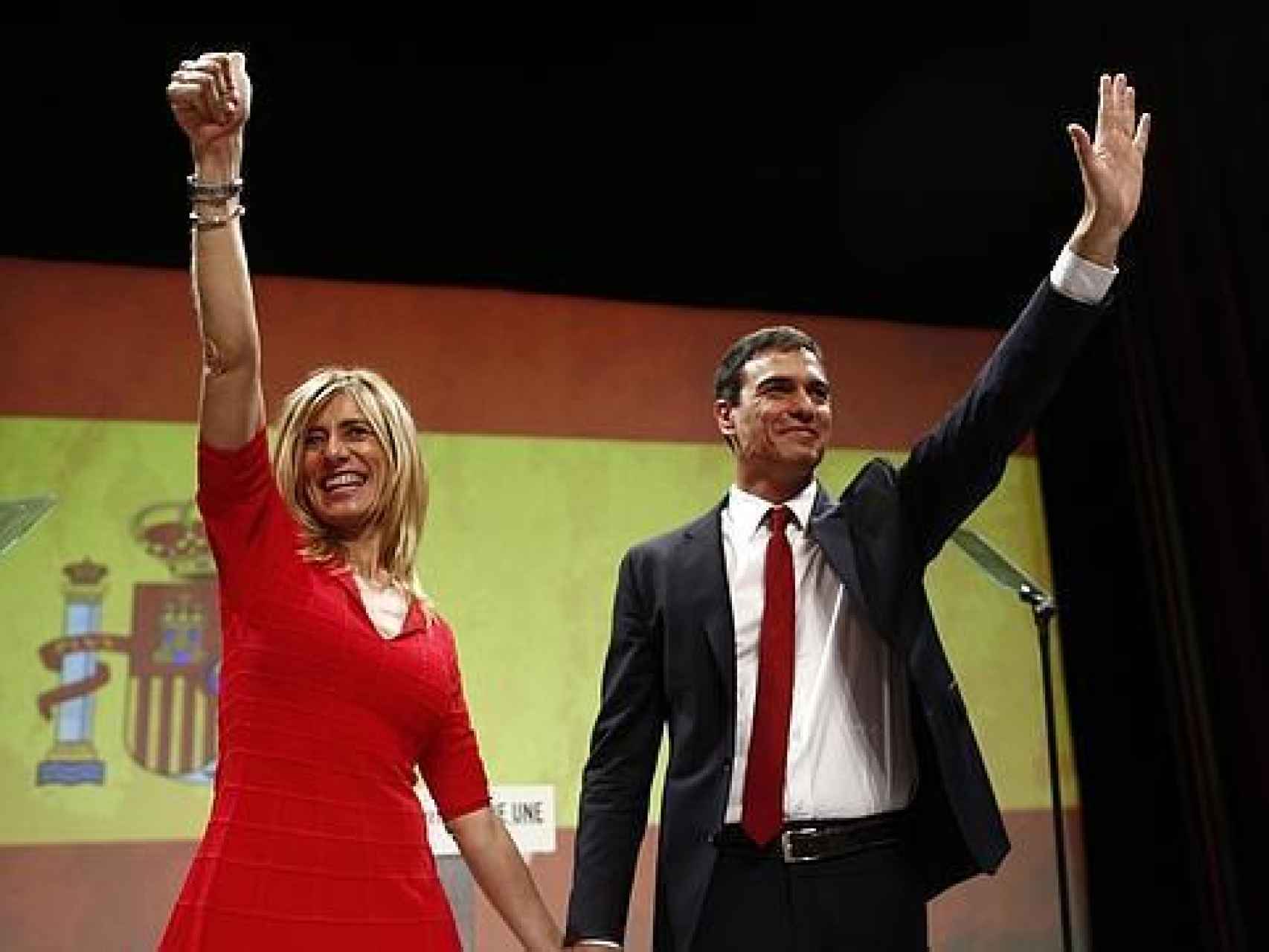 Begoña Gómez  acompaña a su marido Pedro Sánchez a todos los actos de campaña