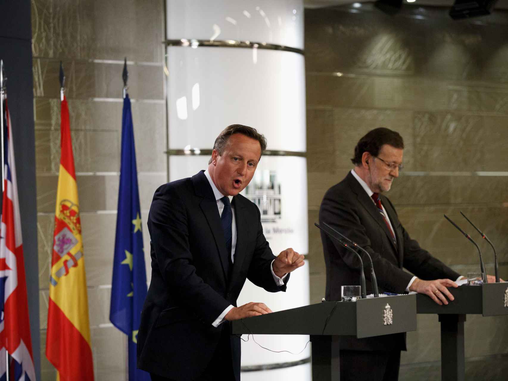 David Cameron y Mariano Rajoy en septiembre de 2015.