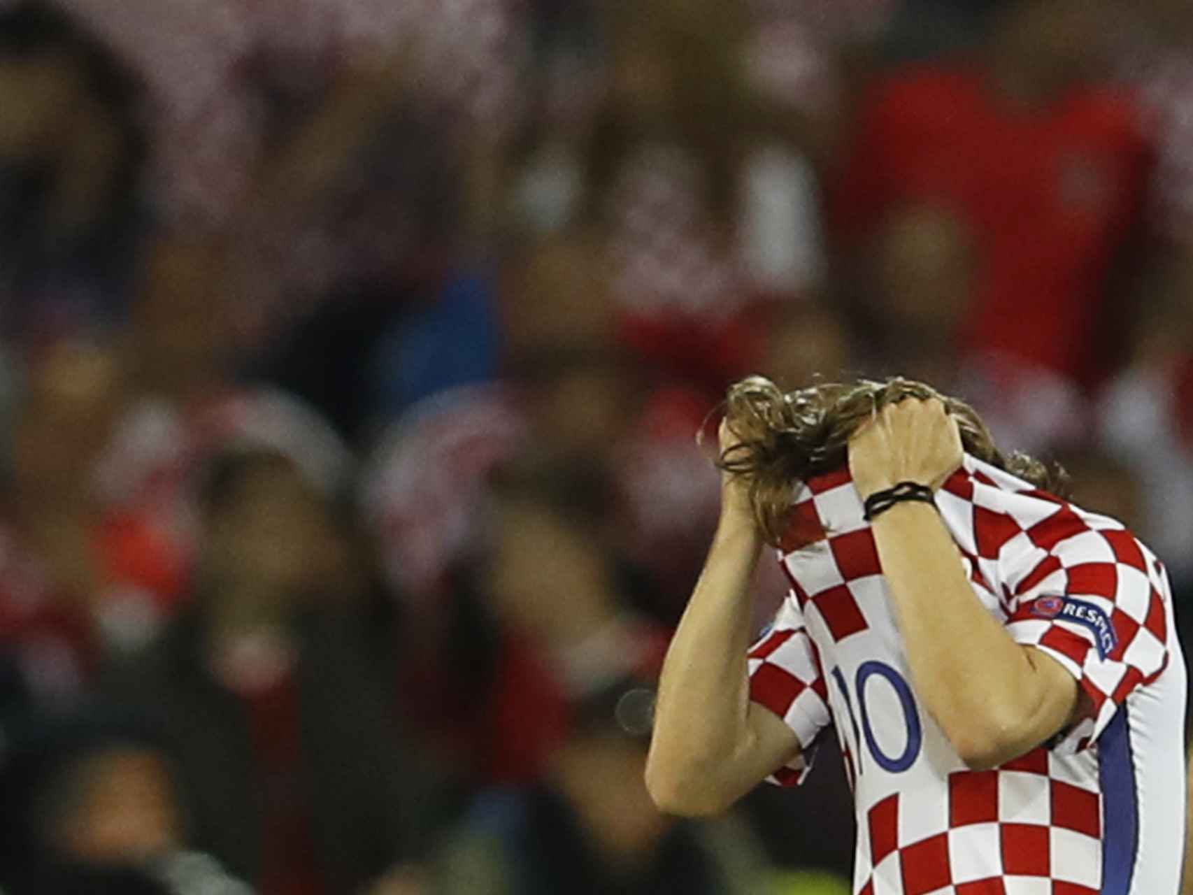 Luka Modric tras finalizar el partido.