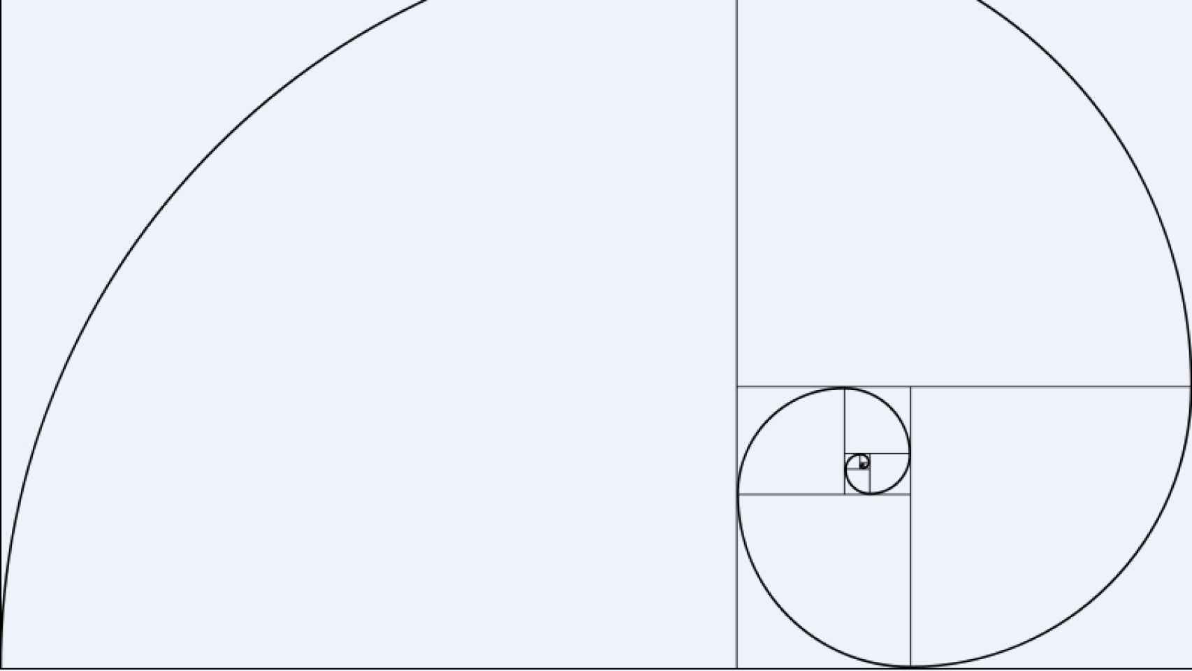 Una espiral de Fibonacci.