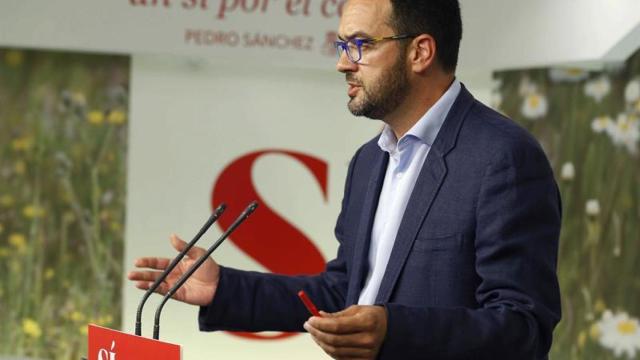 Antonio Hernando, portavoz socialista, este lunes en Ferraz.