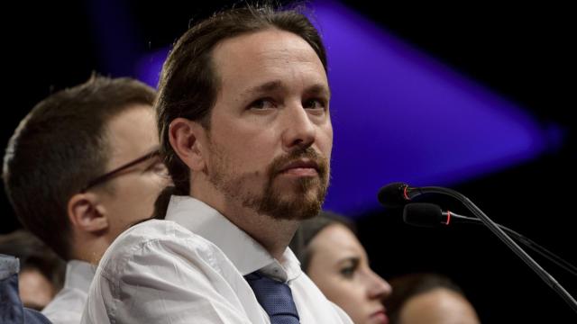 Pablo Iglesias, después de conocer los resultados de las elecciones.