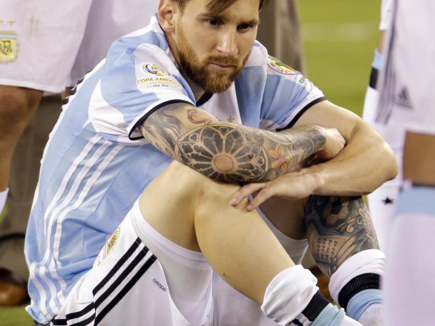 Messi tras perder la final de la Copa América Centenario.