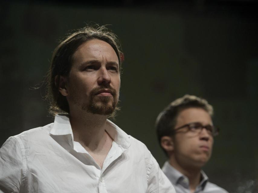 Pablo Iglesias e Íñigo Errejón en la noche del 26-J.