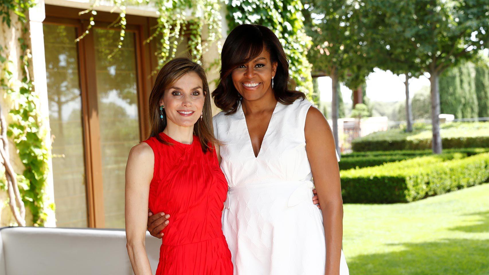 La reina Letizia y Michelle Obama.