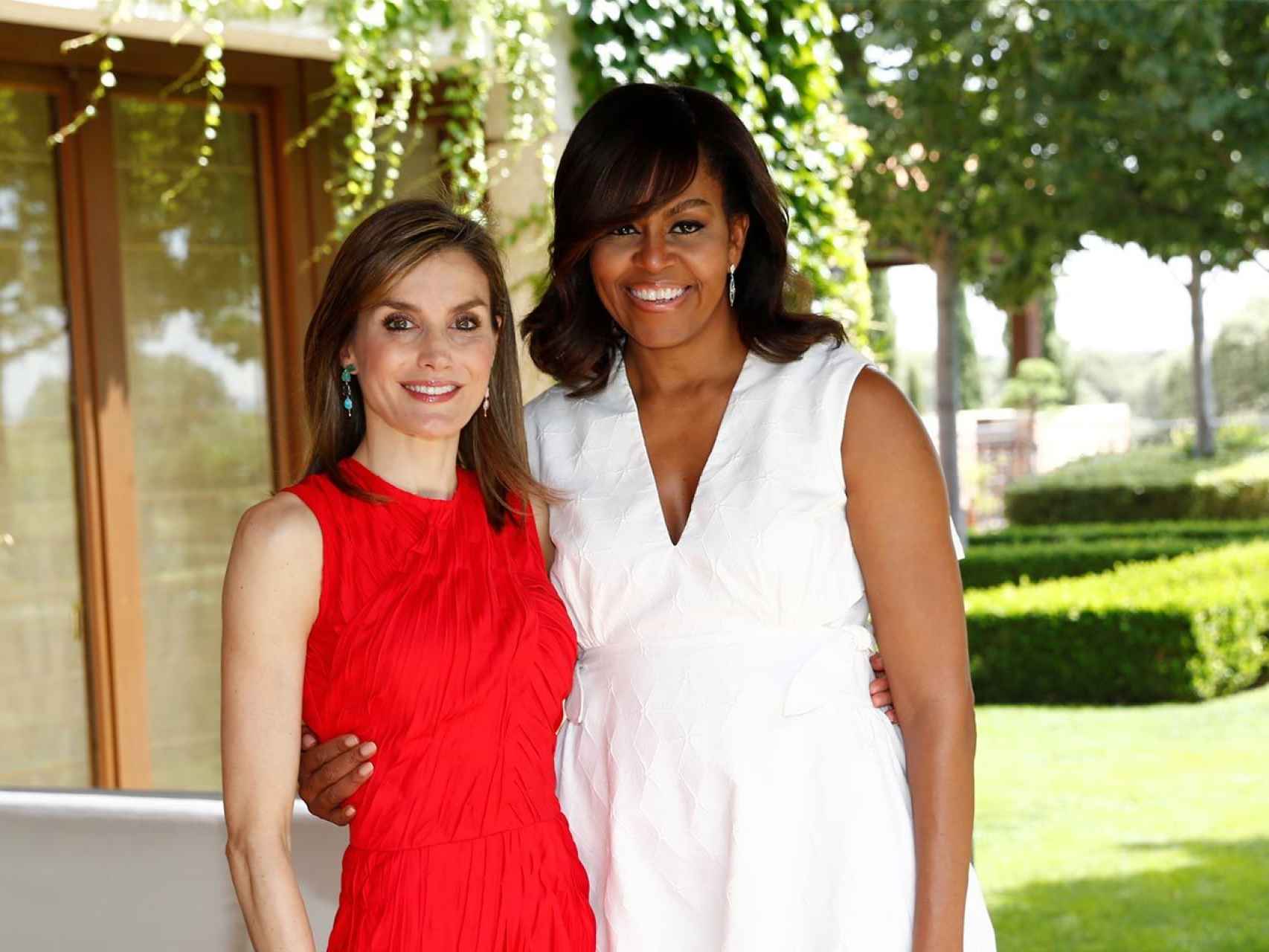La reina Letizia y Michelle Obama.