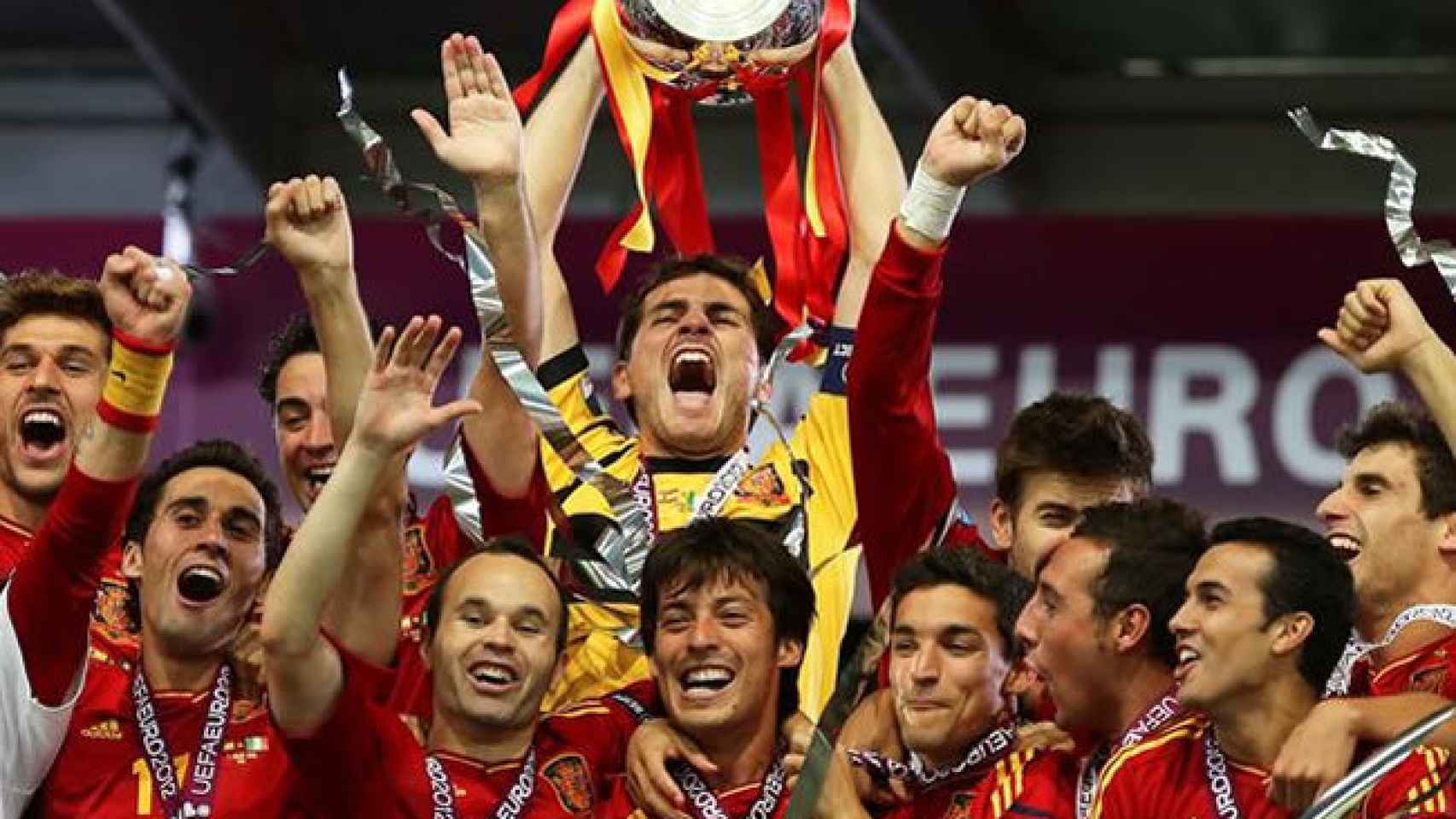 España celebra la Euro de 2012.