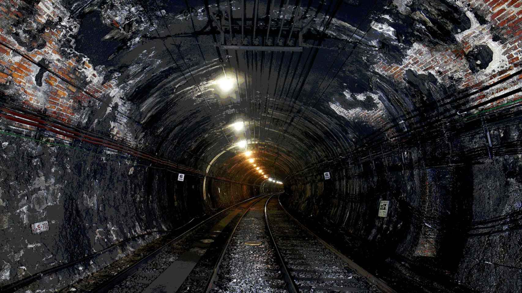 Estado del túnel de la línea 1 del Metro de Madrid.