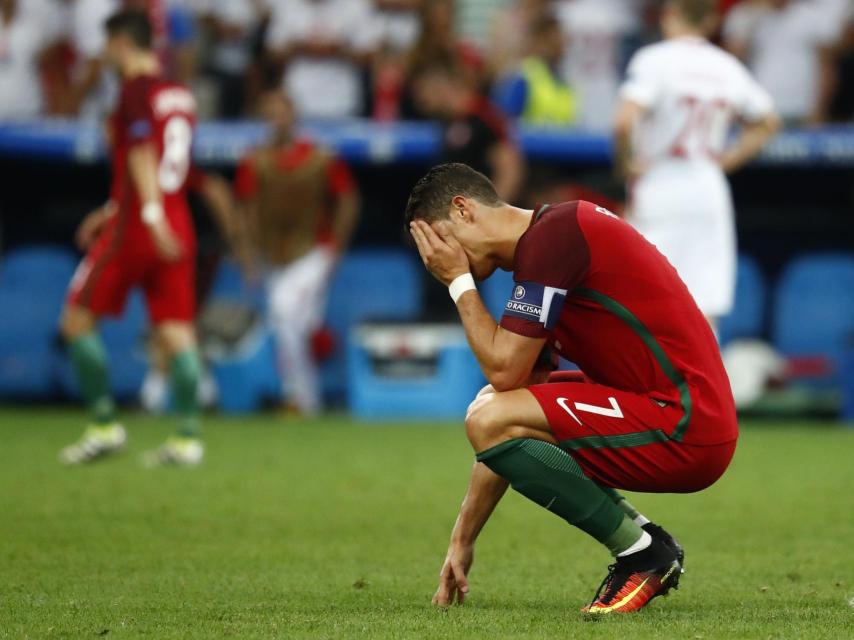 Cristiano Ronaldo, en el partido contra Polonia.