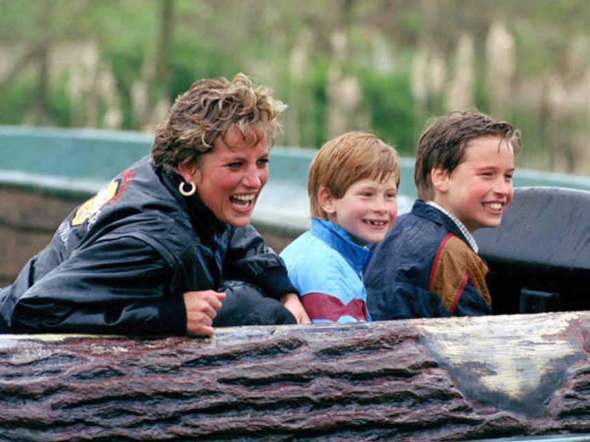 Lady Di y sus dos hijos