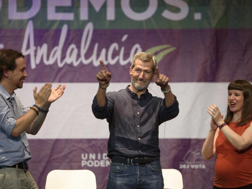 Julio Rodríguez durante un mitin en Almería