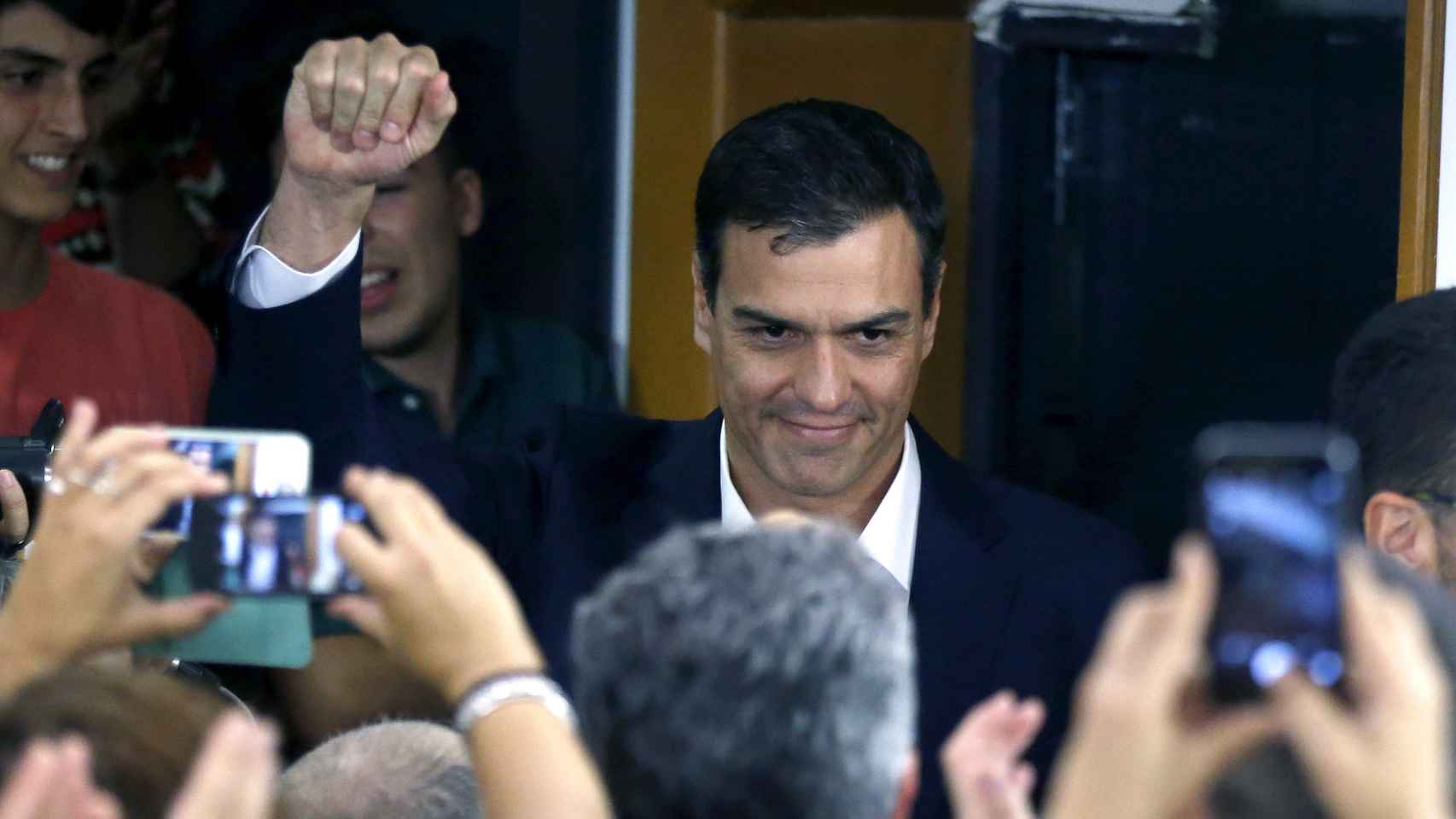 Pedro Sánchez, en la noche electoral del 26J.
