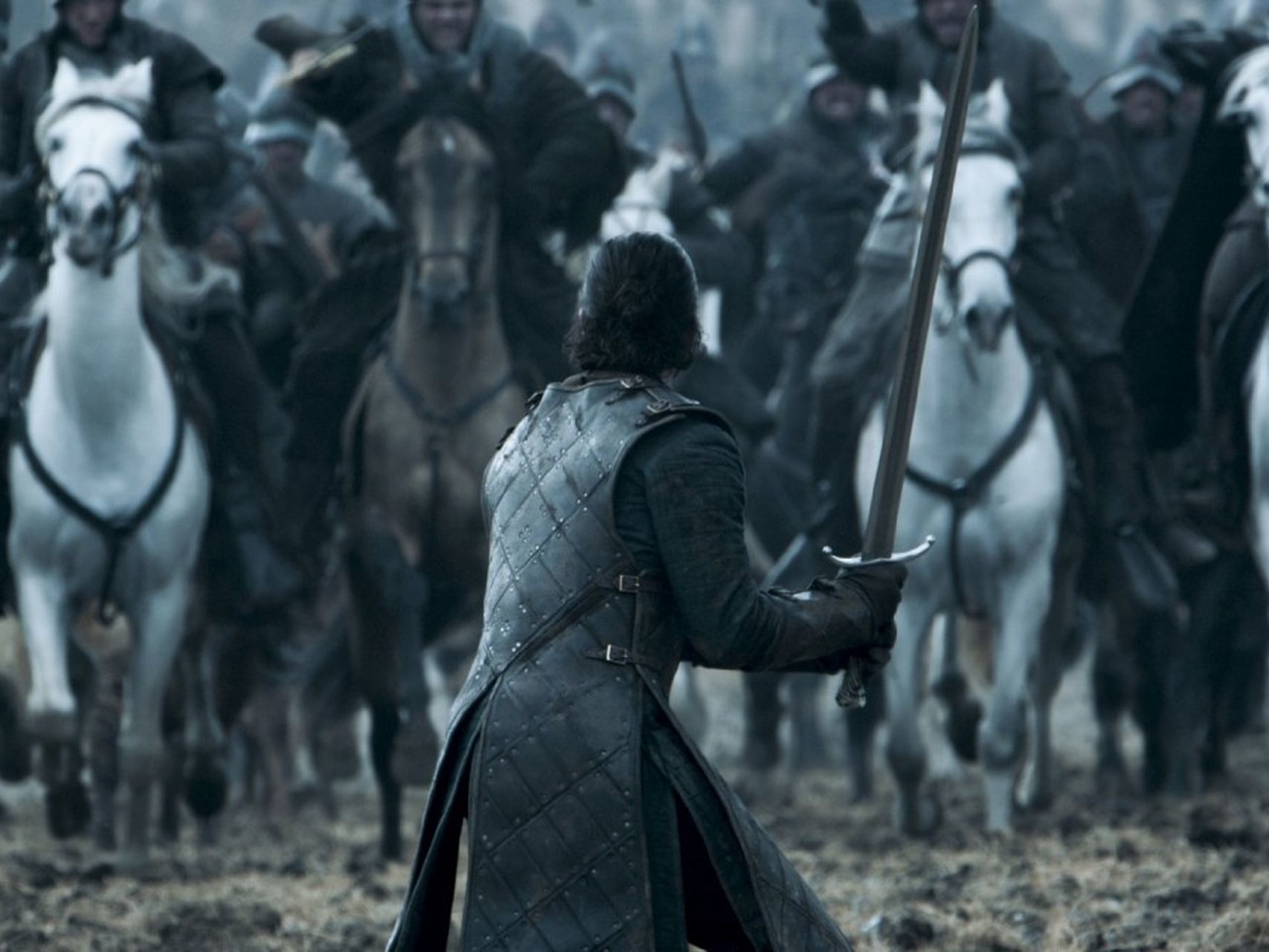Jon Snow en La batalla de los bastardos.