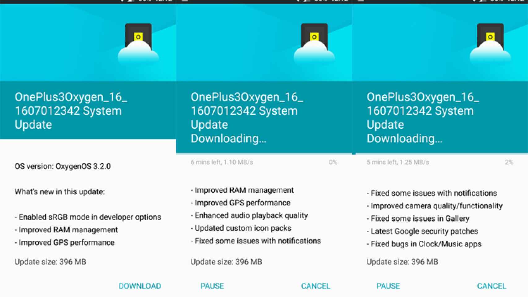 El OnePlus 3 recibe OxygenOS 3.2.0: mejoras de RAM, modo sGRB y correciones de GPS