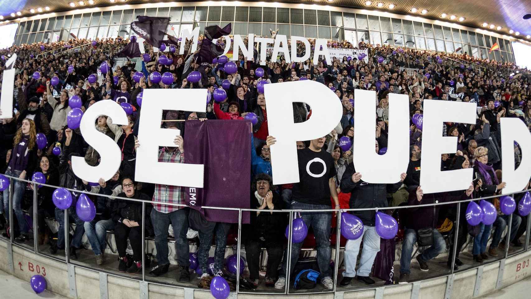 Un mitin de Podemos.