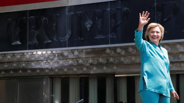 La candidata del partido demócrata, Hillary Clinton, en Atlantic City.
