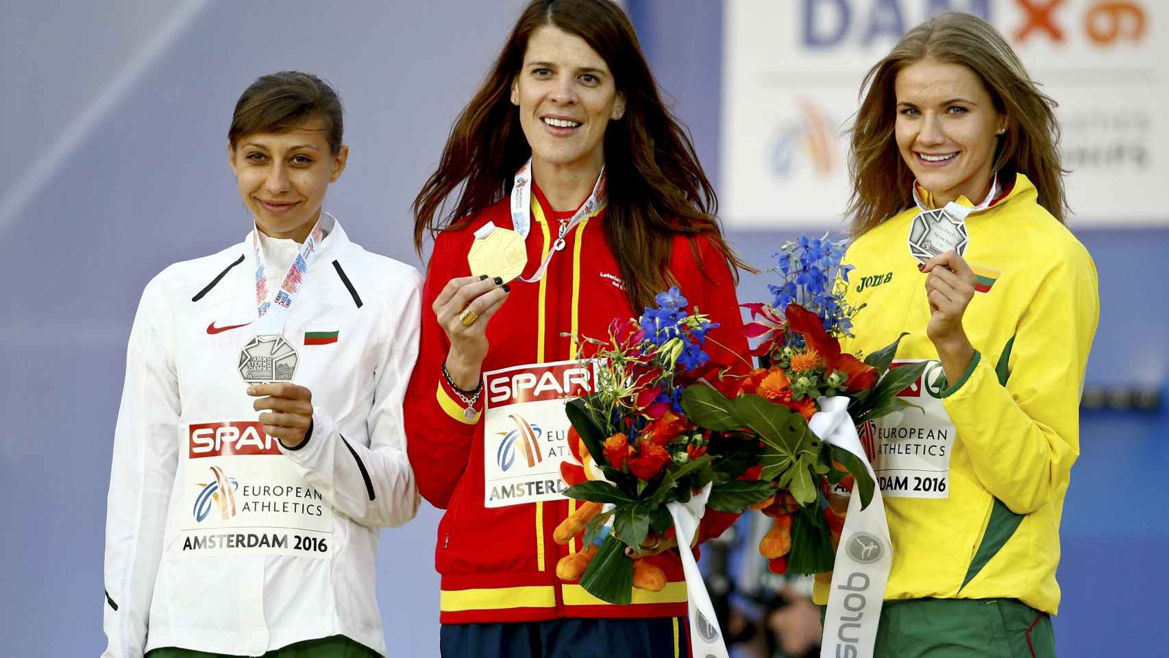 Demireva, Beitia y Palsyte, medallistas en salto de altura.