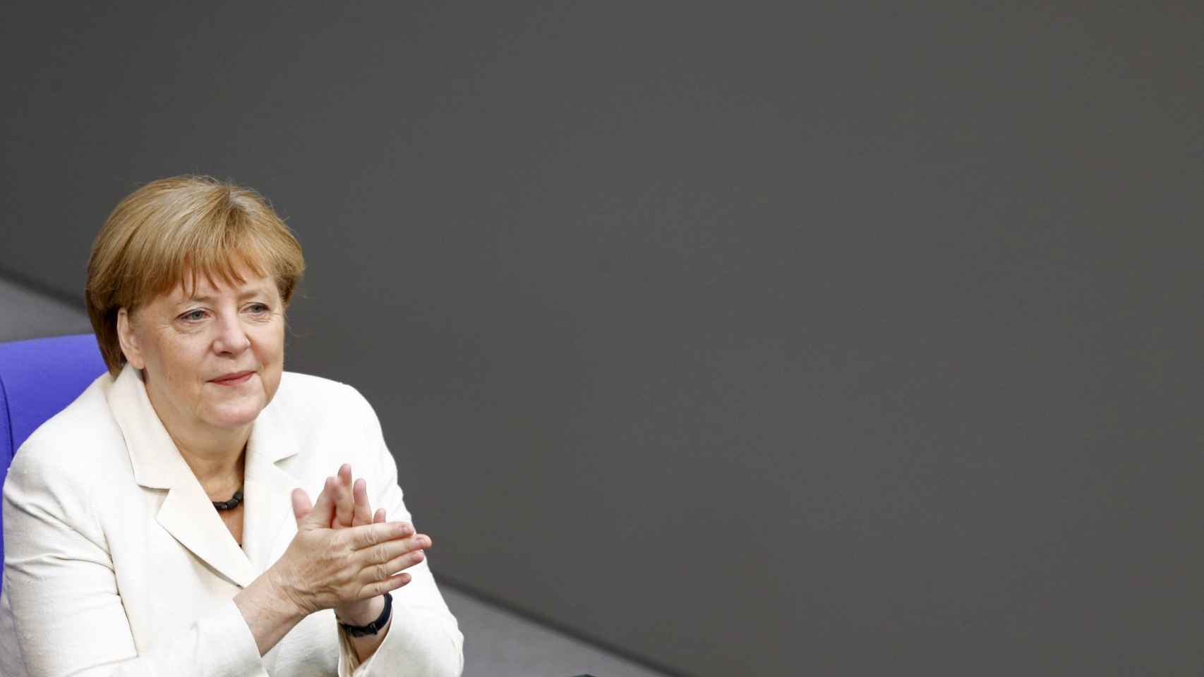 Angela Merkel durante la reunión del Bundestag en Berlín.