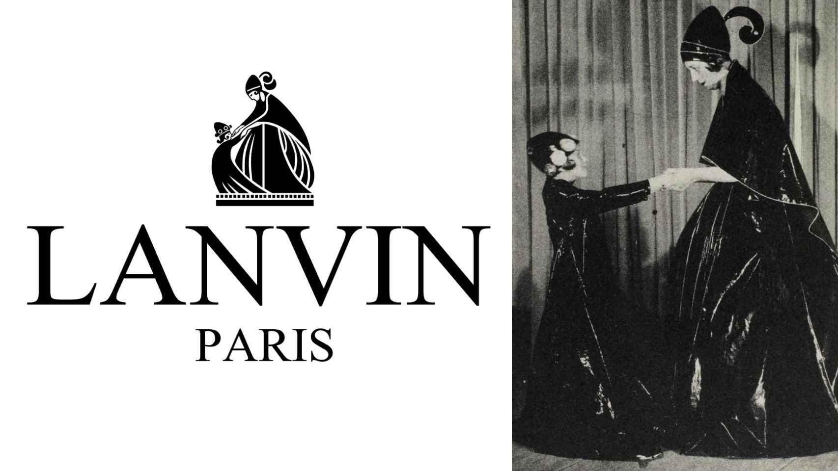 Jeanne Lanvin inspirando el futuro logo de su marca.