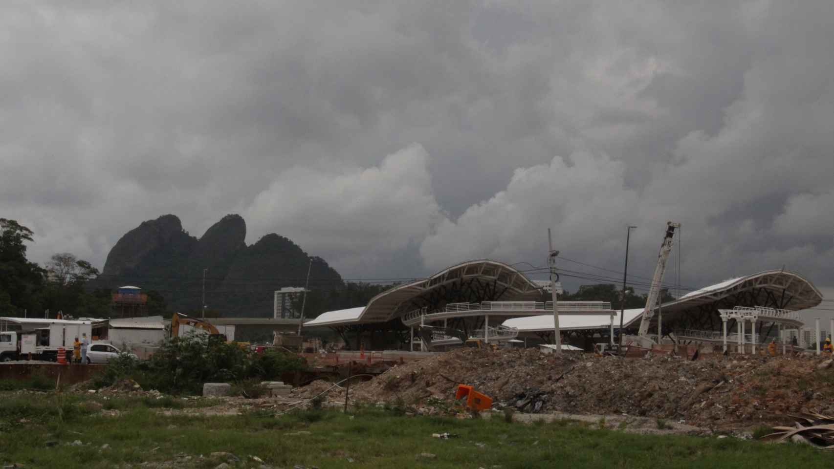 El Parque Olímpico colindante a las favelas.