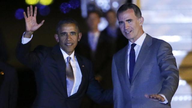 Obama aterriza en la base de Torrejón de Ardoz (Madrid) para una visita a España de un día