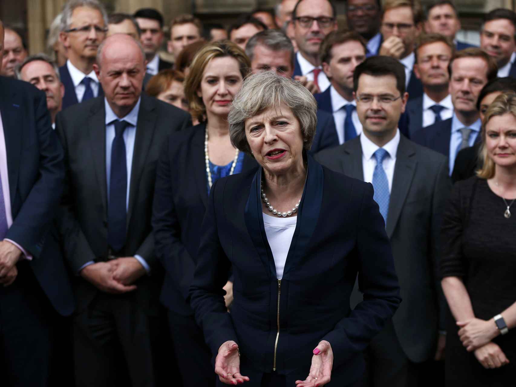 Theresa May habla tras ser elegida líder de los conservadores británicos