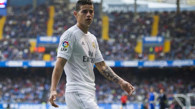 James Rodríguez en un partido de Liga del curso pasado.