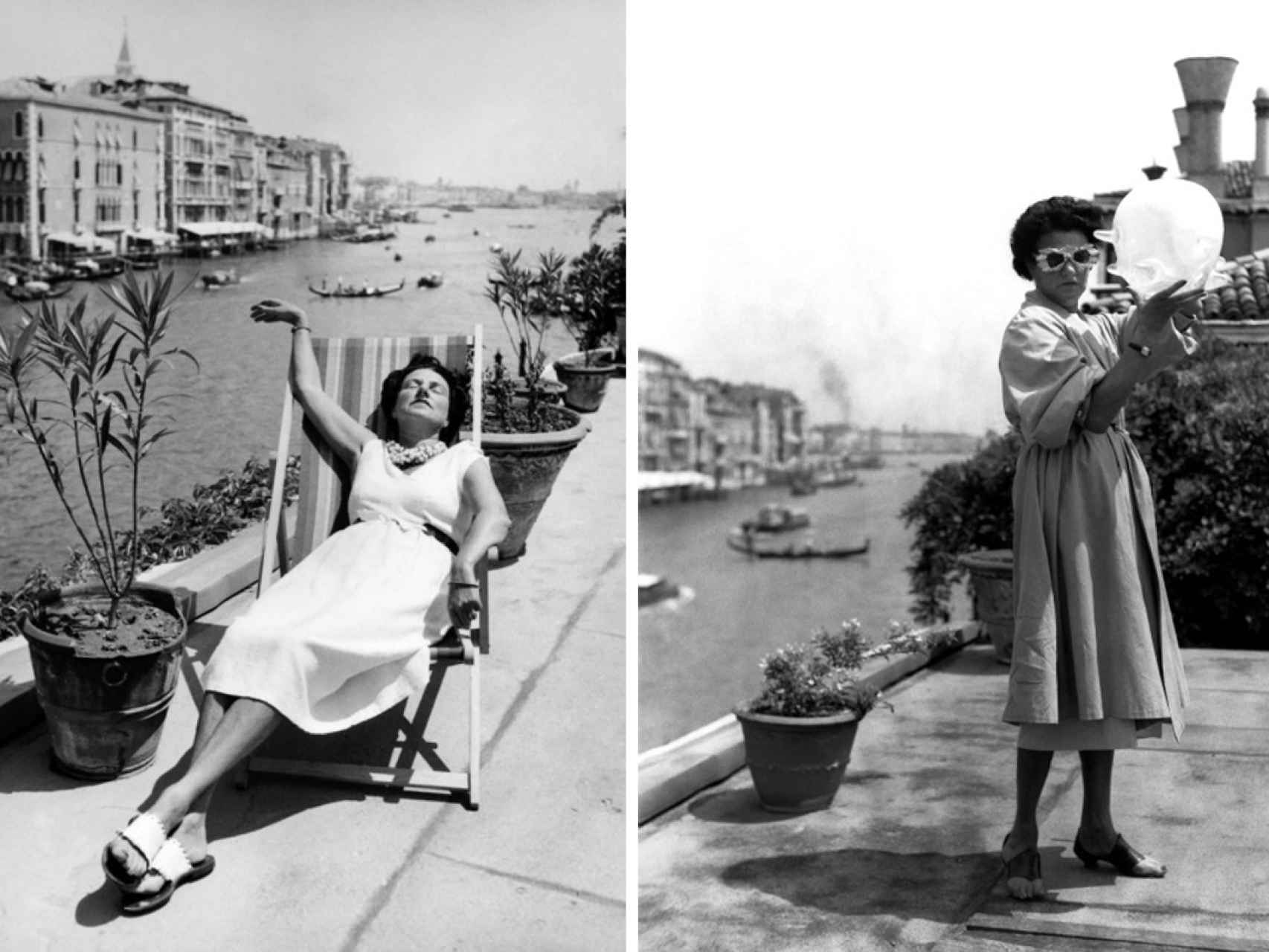 Peggy Guggenheim, en su Palazzo veneciano