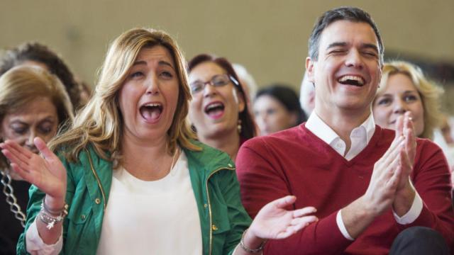 Susana Díaz y Pedro Sánchez en un acto conjunto.