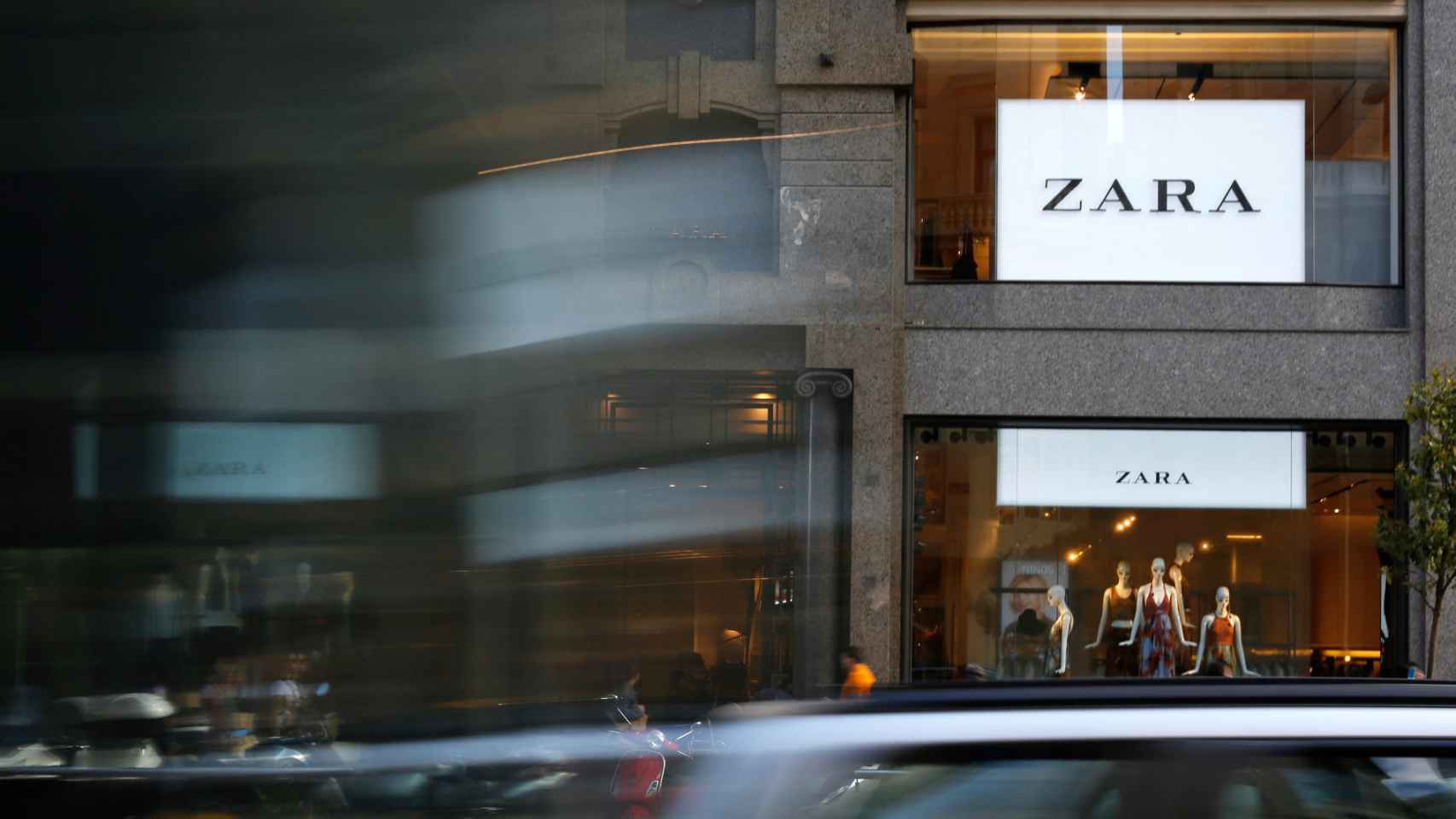 Exterior de un establecimiento de Zara, del grupo Inditex.