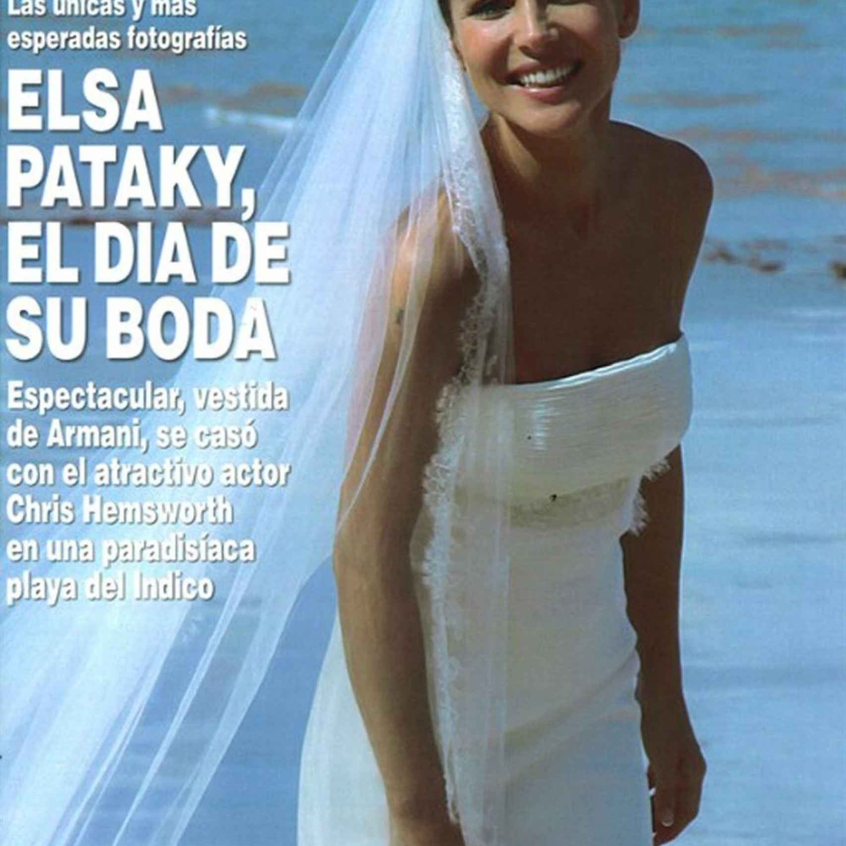 Portada de la revista ¡HOLA! de la boda de Elsa Pataky