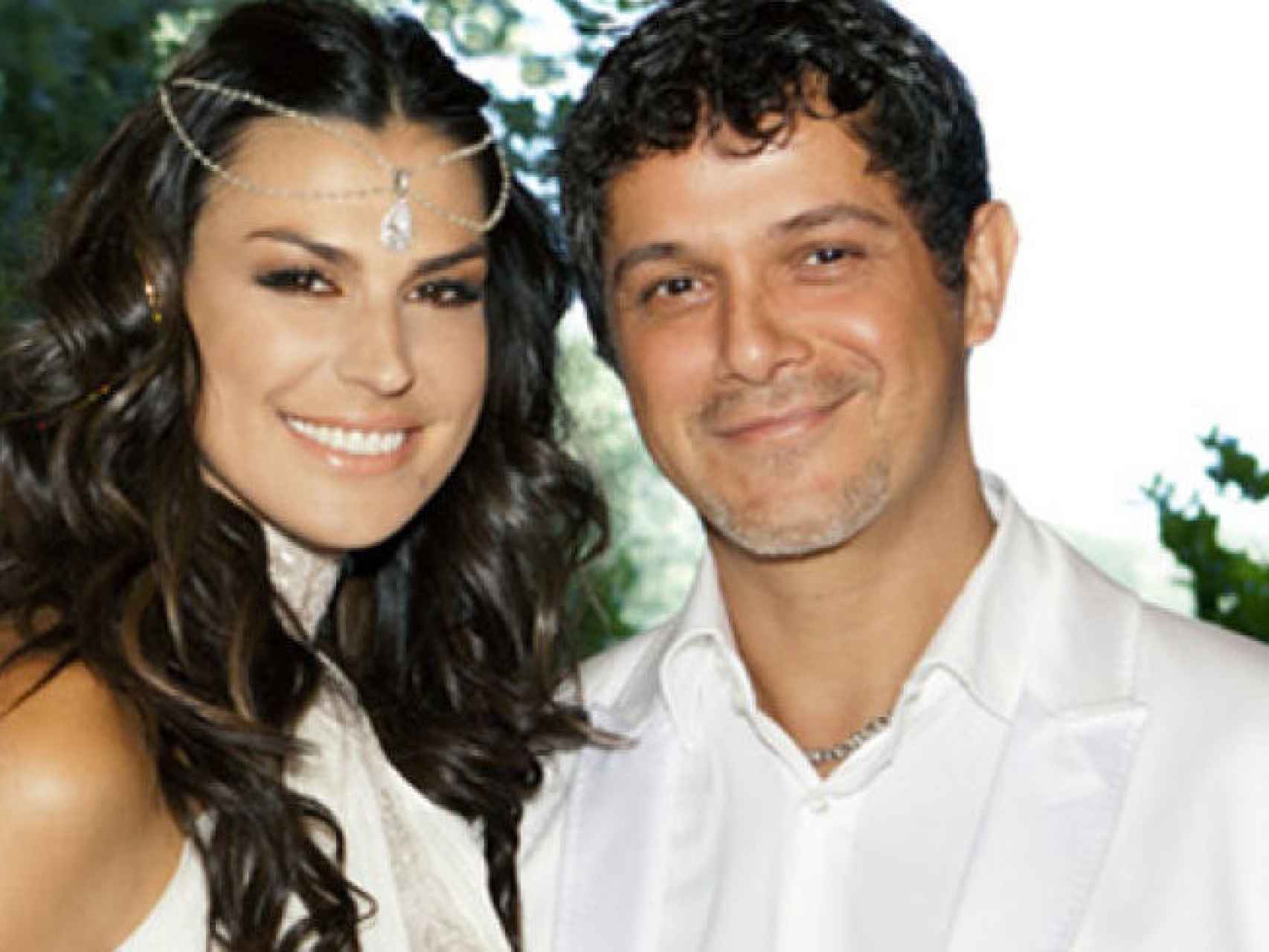 Alejandro Sanz y Raquel Perera el día de su boda