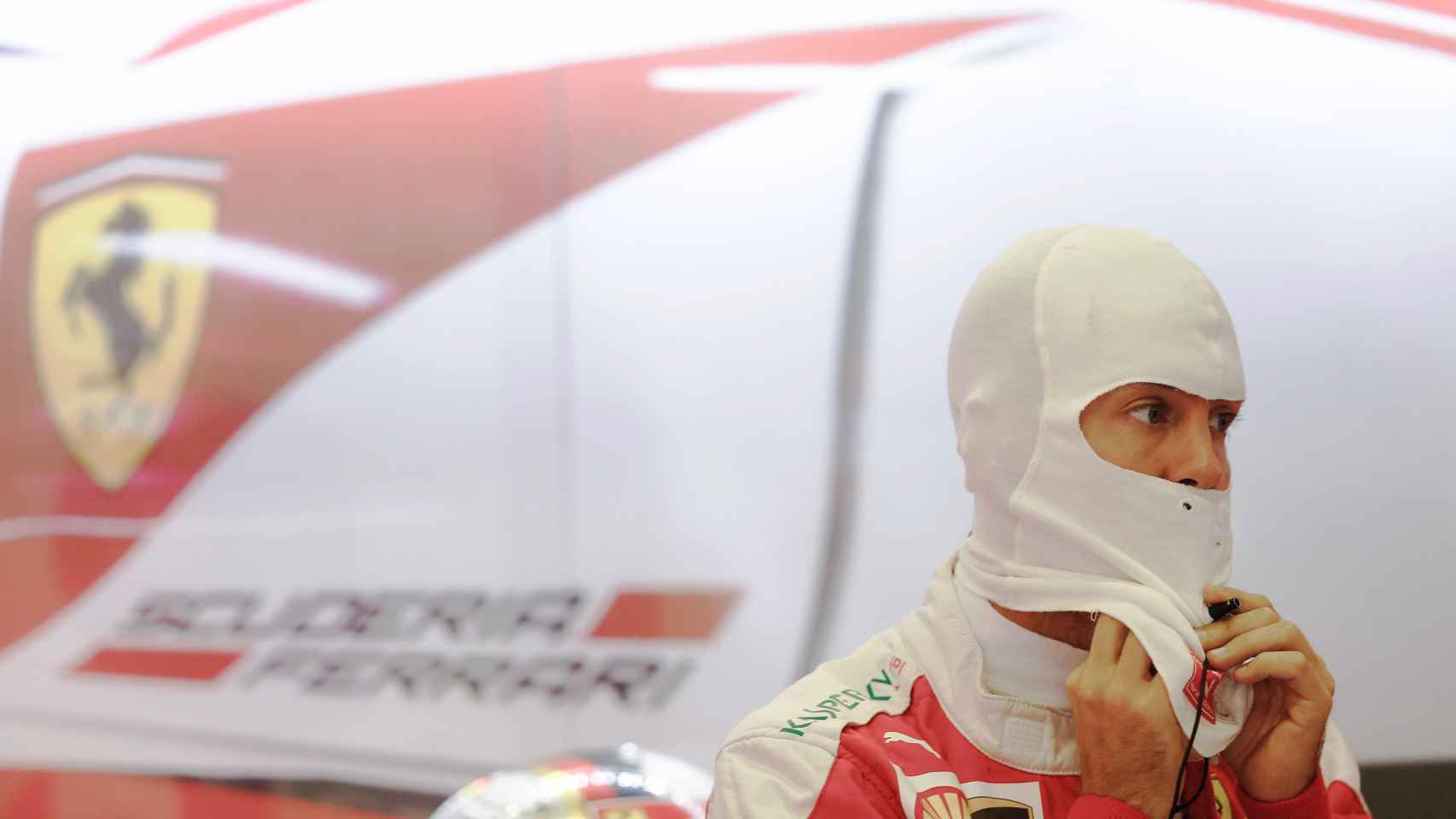 Sebastian Vettel antes de un entrenamiento.
